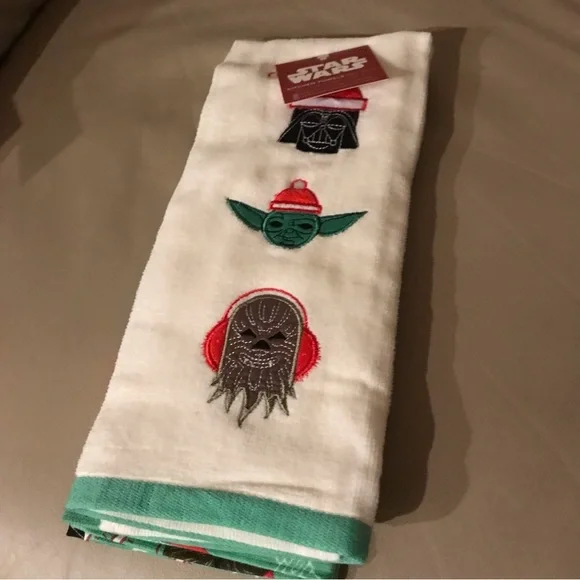 Set of two Star Wars Christmas kitchen towel green tea towel - Picture 7 of 7